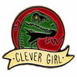 Load image into Gallery viewer, Ectogasm - "Clever Girl" Jurassic Park Enamel Pin - Gypsy's Graveyard, LLC