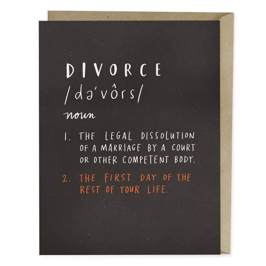 Emily McDowell & Friends - Divorce Definition Card - Gypsy's Graveyard, LLC