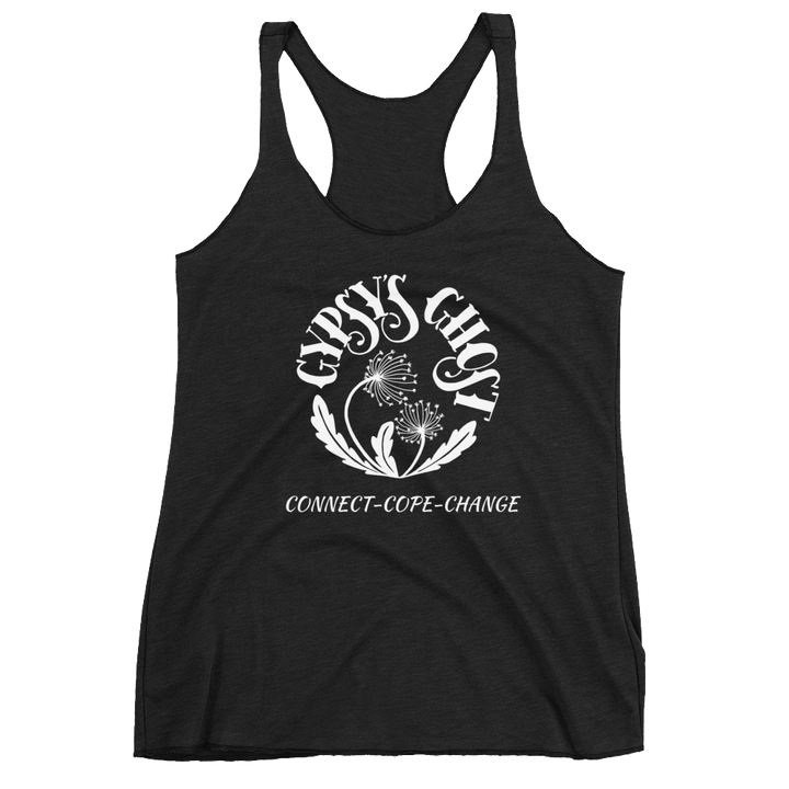 Gypsy’s Ghost Logo Womens Racerback Tank - Gypsy's Graveyard, LLC