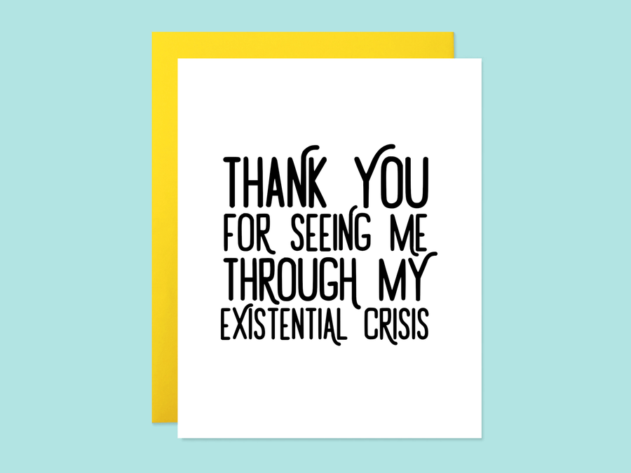 Holly Oddly - Existential Crisis Handlettered Greeting Card - Gypsy's Graveyard, LLC