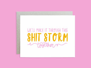 Holly Oddly - Shit Storm Handlettered Greeting Card - Gypsy's Graveyard, LLC